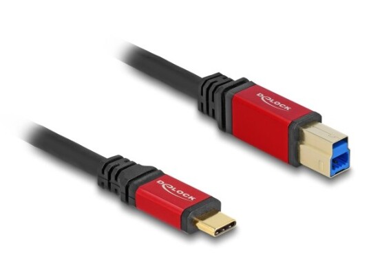 Delock Usb 5 Gbps-Kabel Usb Type-C Hann Til Usb Type-B Hann 3 M Rød Metall