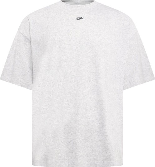 ICANIWILL Everyday Oversized Cotton T Shirt M   LIGHT GREY MELANGE   XXL