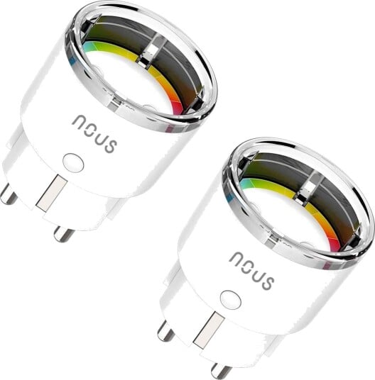Nous A1 Smart Wifi-stikkontakt med 1 Uttak (Tuya) 2-pk