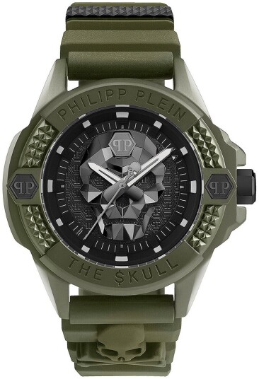 Philipp Plein Herreklokke PWUBA0423 The Skull Sort/Stål Ø44 mm