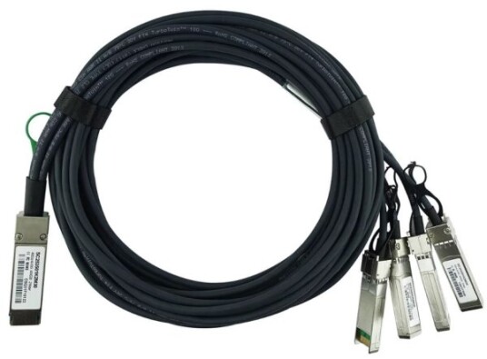 Blueoptics Aa1404033-E6-Bl 1 M Qsfp 4Xsfp+ Hankjønn/Hankjønn
