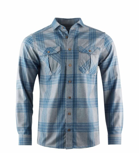 Aclima Men's ReBorn Woolshirt Check Light Grey/Jeans Check Light Grey / Jeans M