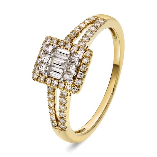 Grace, Diamantring i 585 gult gull 0,50ct
