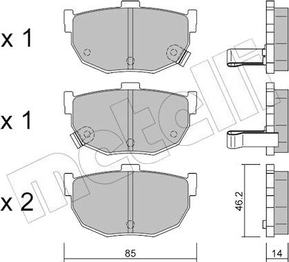 METELLI 22 0362 0 Bremseklosser