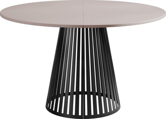 Beylen Matbord 120 cm Rund - Beige/Svart