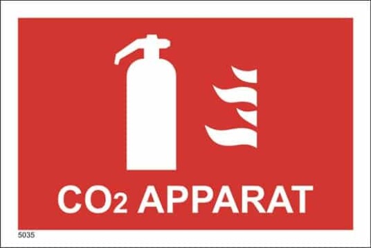Brannskilt CO2 apparat 21X14cm PVC Vanlig Brannskilt CO2 apparat 21X14cm PVC Vanlig