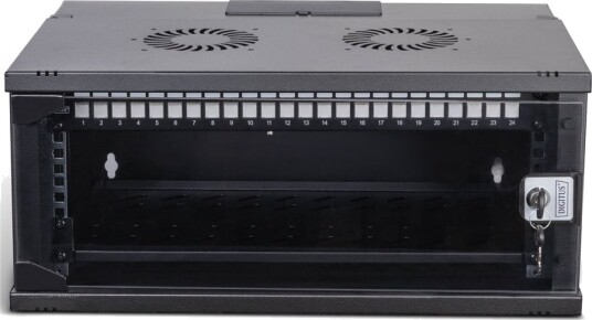Digitus Soho Pro Series Skap 540X400 Mm (Wxd) Veggmonterbar Ral 9005 Svart 4U 19" Digitus Soho Pro Series Skap 540X400 Mm (Wxd) Veggmonterbar Ral 9005 Svart 4U 19"