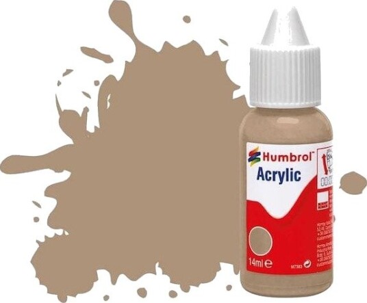 Humbrol Akryl No 72 Khaki Drill - Matt 14ml Dropper Bottle