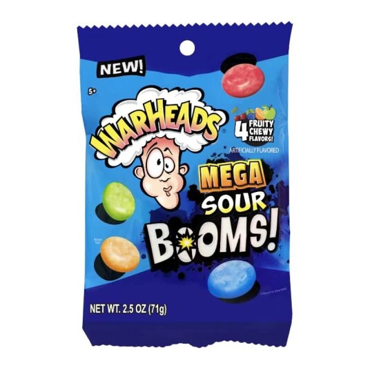 Warheads Mega Sour Booms 71g Warheads Mega Sour Booms 71g