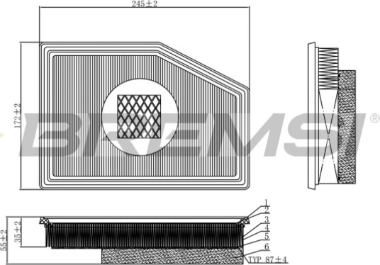Luftfilter BREMSI FA1117 Luftfilter BREMSI FA1117