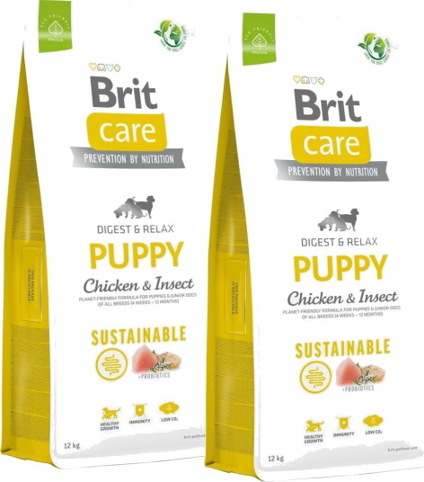 Brit Care Puppy Sustainable Chicken & Insect 2X12 kg