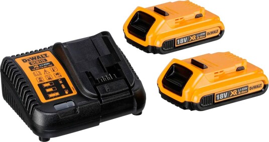 DeWalt Batteripakke DCB115D2-QW (2 × 18 v 2 ah + Lader)