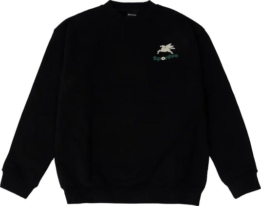 Goodies Sportive 550Gms Premium Black Crewneck Puff Print BLACK M