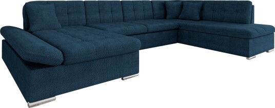 Zumar Sofa med Sjeselong og Divan 4 seter   Blå