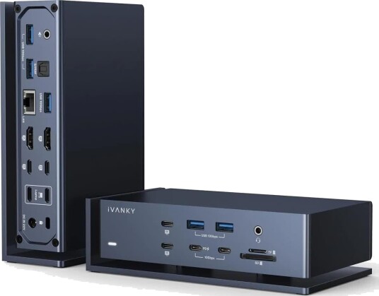 iVANKY FusionDock Max 1 20-i-1 Thunderbolt 4 Dokkingstasjon 2x HDMI 6K 60Hz 7x USB 10 Gbps iVANKY FusionDock Max 1 20-i-1 Thunderbolt 4 Dokkingstasjon 2x HDMI 6K 60Hz 7x USB 10 Gbps
