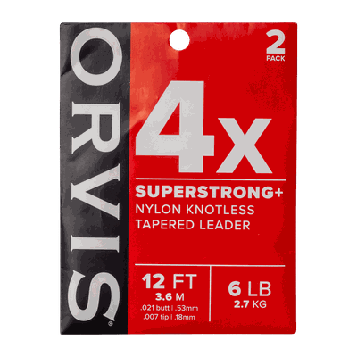 Orvis Super Strong Plus Leaders 12' 4x fortom 4x Orvis Super Strong Plus Leaders 12' 4x fortom 4x