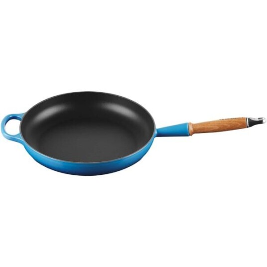 Le Creuset Signature stekepanne m/trehåndtak 28 cm azure Le Creuset Signature stekepanne m/trehåndtak 28 cm azure