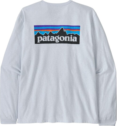 Patagonia Women's Long Sleeved P 6 Logo Responsibili Tee White L
