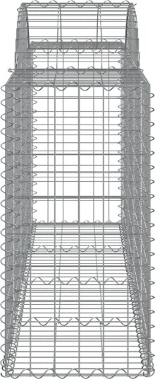 vidaXL Gabionkurver buede 14 stk 200x50x80/100 cm galvanisert jern