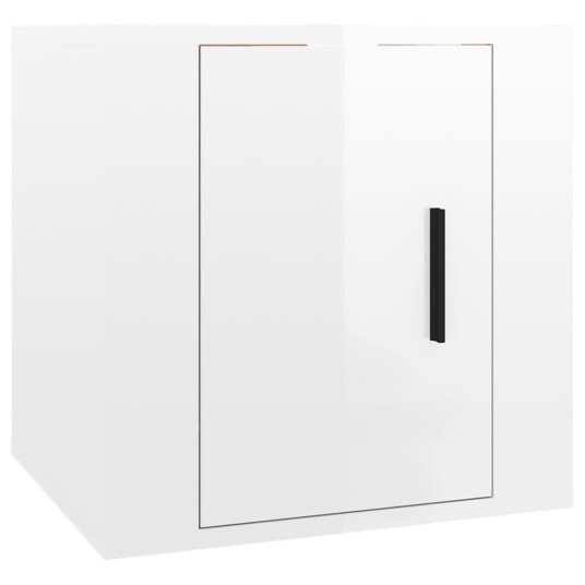 vidaXL Vegghengte TV-benker 2 stk høyglans hvit 40x34,5x40 cm 8720845667542