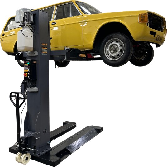PELA 546067 Ensøylet løftebukk med elsperrer, flyttbare, 2800 kg, Verksted & bil