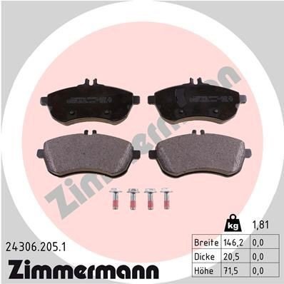 Bremseklosser ZIMMERMANN 24306.205.1