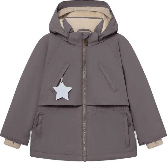 MINI A TURE Matalgeana Fleece Lined Winter Jacket. Grs PLUM KITTEN 152