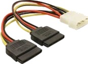 Qoltec   Strømadapter   Sata Strøm Hunn Til 4 Pin Intern Strøm Hann   20 Cm