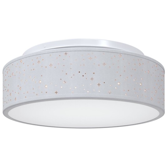  Taklampe Grå 38 X 13.5cm Stoff