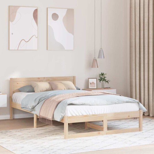 Sengramme Naturlig Solid furutre 140 x 190 cm Sengramme Sengramme Naturlig Solid furutre 140 x 190 cm Sengramme