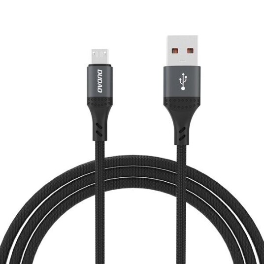 Dudao Flettet MicroUSB-kabel 5A 1,2 m Svart