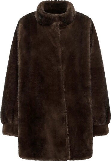 My Essential Wardrobe Mweaston Long Fur Jacket ESPRESSO 38 40 My Essential Wardrobe Mweaston Long Fur Jacket ESPRESSO 38 40