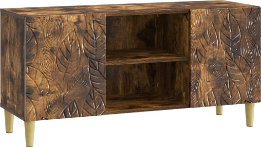 TV skap 102 x 34,5 x 50 cm Røkt Eik Konstruert tre TV skap 102 x 34,5 x 50 cm Røkt Eik Konstruert tre