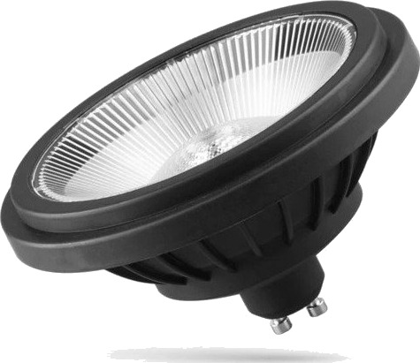 Spectrum GU10 AR111 14W LED spot 40° spredning sort Dimbar : Ikke dimbar Kulør : Nøytral Spectrum GU10 AR111 14W LED spot 40° spredning sort Dimbar : Ikke dimbar Kulør : Nøytral