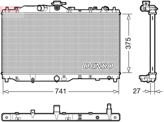 Radiator DENSO DRM44050 Radiator DENSO DRM44050