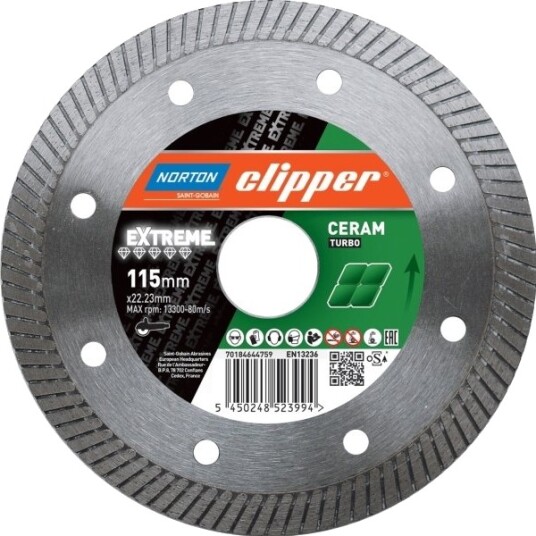 Norton Clipper Clipper Diamantskive Extreme Ceramic Turbo H10 250X25,4 (70184625428)