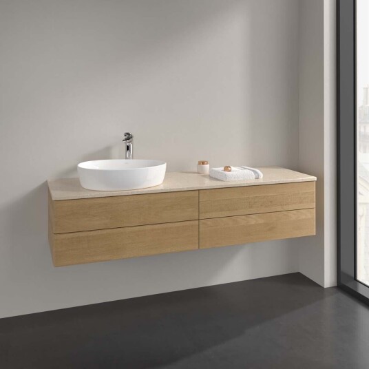 Villeroy & Boch Antao Servantskap med 4 skuffer 160x50x36 cm u/lys Eik/Crème