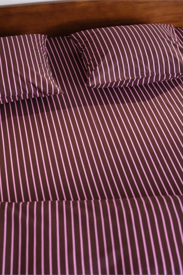 Jotex Stretchlaken Økologisk Sterk rosa/brun SIMA 17656932323