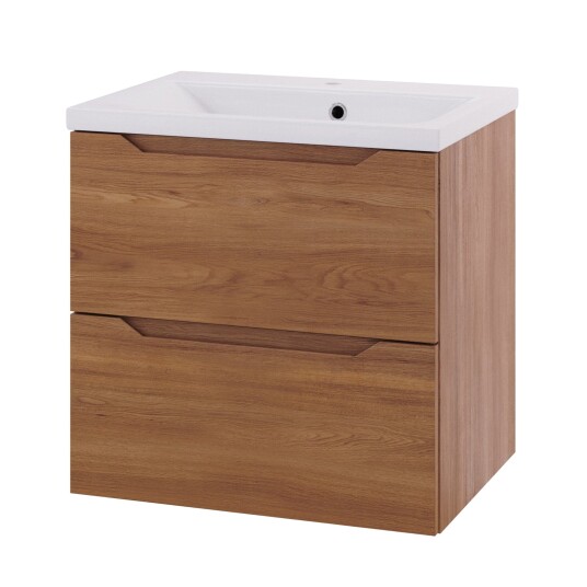 Linn Bad Emma D45cm Servantskap Eik / 60cm 2 Skuffer Linn Bad Emma D45cm Servantskap Eik / 60cm 2 Skuffer