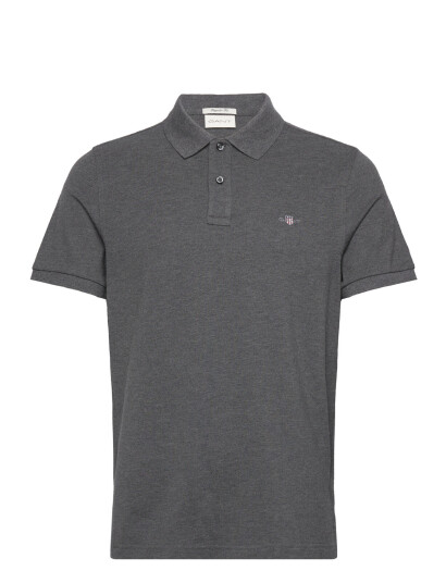 GANT Reg Shield Ss Pique Polo - Grey - M
