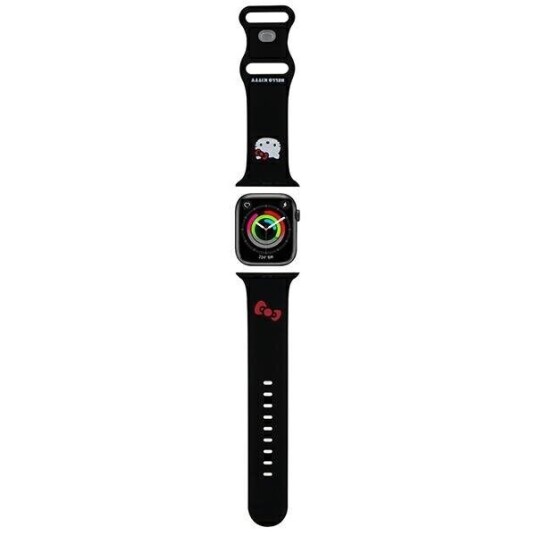 Hello Kitty Silikonrem til Apple Watch 42/44/45/49mm Svart