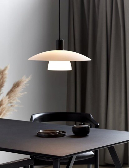 Nordlux Verona takpendel 40 cm - Svart/Hvit