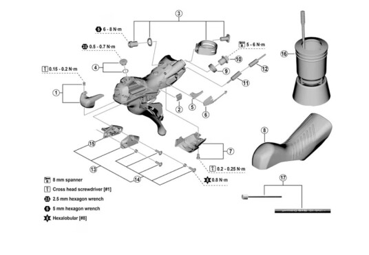 Shimano Name Plate M/skrue For St-Rx820 Hendler