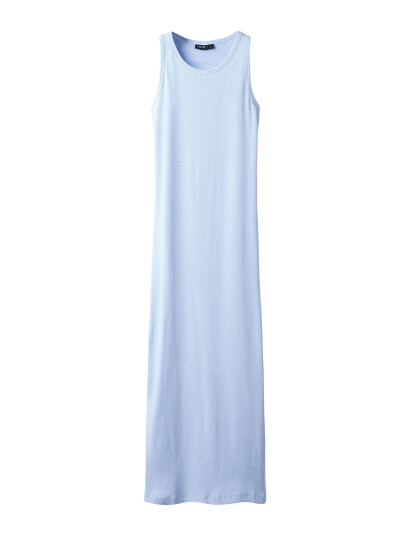 LMTD Nlfhinaja Sl Long Solid Tank Dress Blue 176