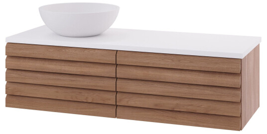 Linn Bad Selma Eikestav Heltre D45cm Servantskap Eik / 120cm Venstre Linn Bad Selma Eikestav Heltre D45cm Servantskap Eik / 120cm Venstre
