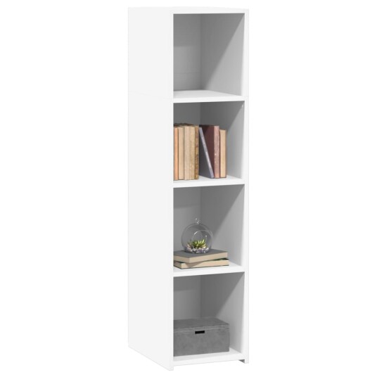 Hylle hvit 30x41x124 cm konstruert tre