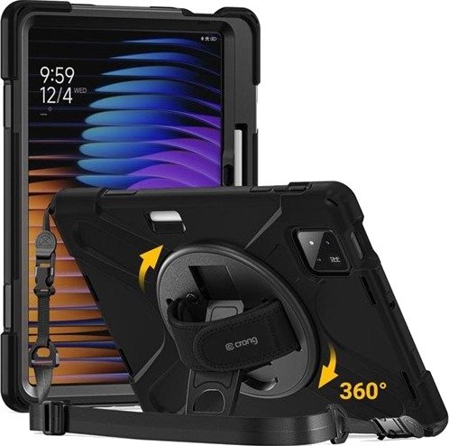 CRONG Defender Plus Rugged case for Xiaomi Pad 8 / 8 Pro / Pad 7 / 7 Pro 11.2" - Black