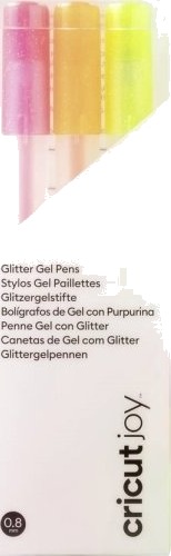 Cricut Joy - Rulleballpenn - Glitter Neon Yellow, Glitter Neon Pink, Glitter Neon Orange - Opak - Gelblekk - 0.8 Mm (En Pakke 3) Cricut Joy - Rulleballpenn - Glitter Neon Yellow, Glitter Neon Pink, Glitter Neon Orange - Opak - Gelblekk - 0.8 Mm (En Pakke 3)
