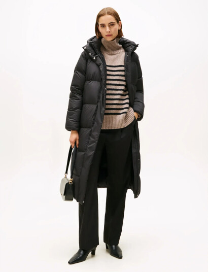 Tommy Hilfiger Modern Down Reg Maxi Coat Black XS Tommy Hilfiger Modern Down Reg Maxi Coat Black XS