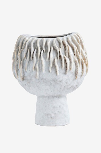 AM.PM Vase av emaljert steintøy H 22 cm Armand Hvit AM.PM Vase av emaljert steintøy H 22 cm Armand Hvit